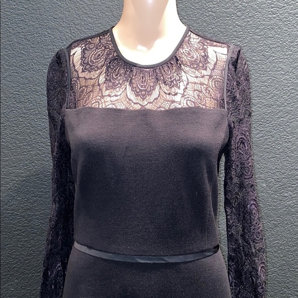 TORY BURCH - NWT Black wool and lace dress. - Picture 2 of 8